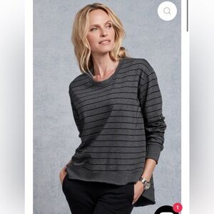Frank & Eileen Charcoal Striped Sweatshirt
